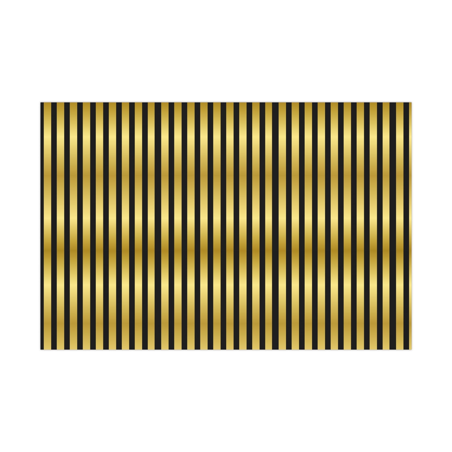 Black and Gold Lines Christmas Wrapping Paper