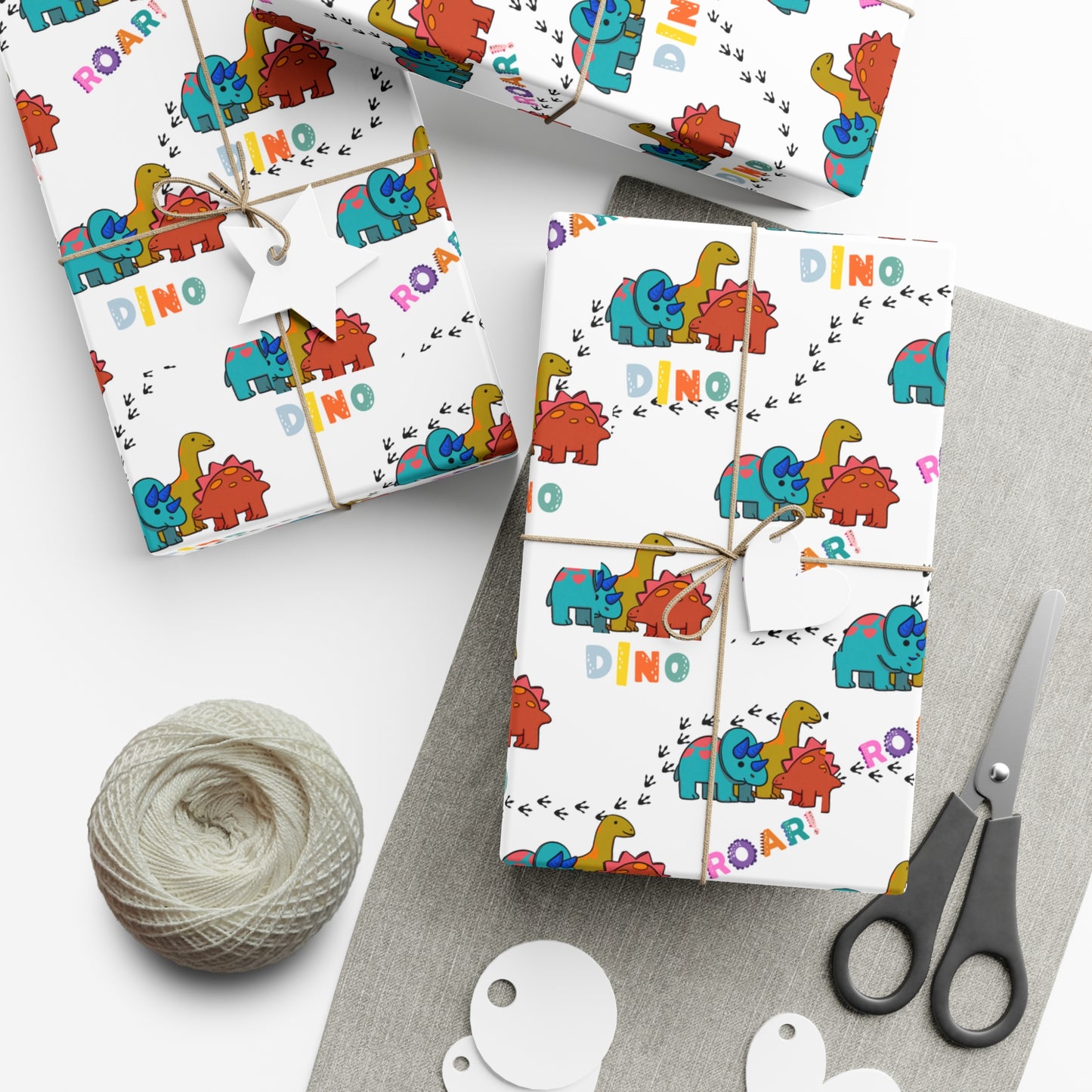 Dinos Roar Christmas Wrapping Paper