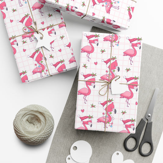 Flamingos Christmas Wrapping Paper