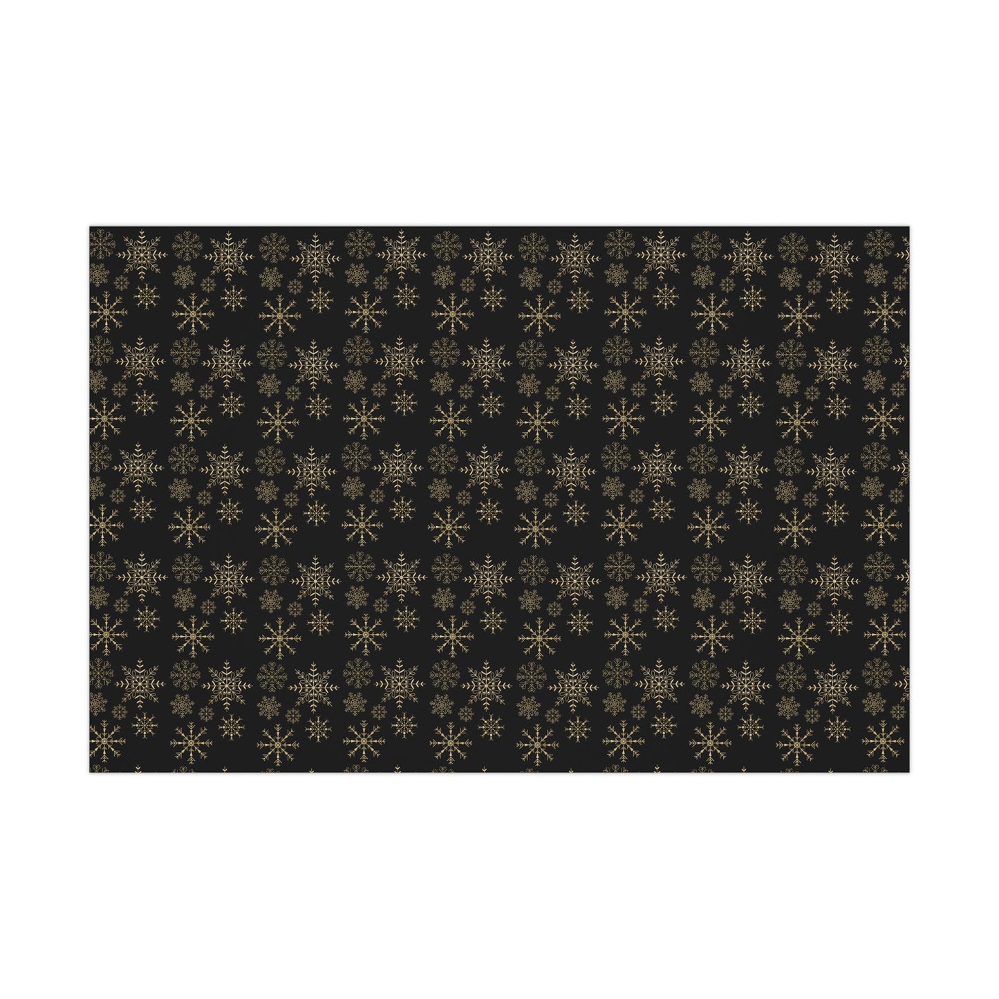 Gold Snowflakes Christmas Wrapping Paper