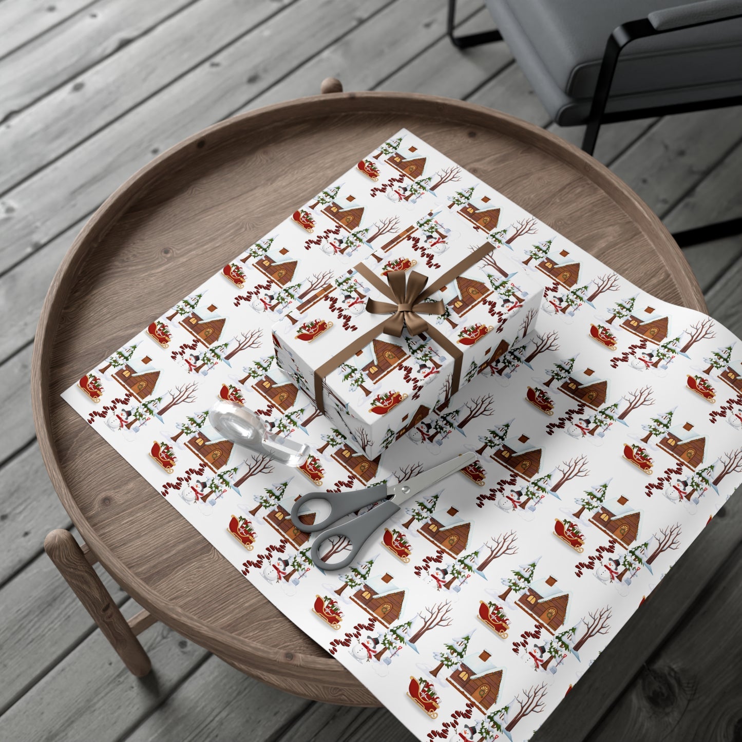 Snowy Morning Christmas Wrapping Paper