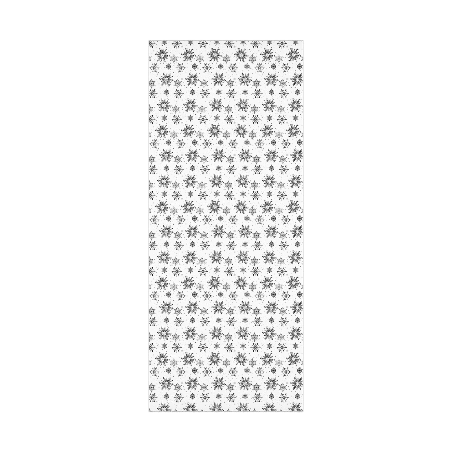 Black Snowflakes Christmas Wrapping Paper