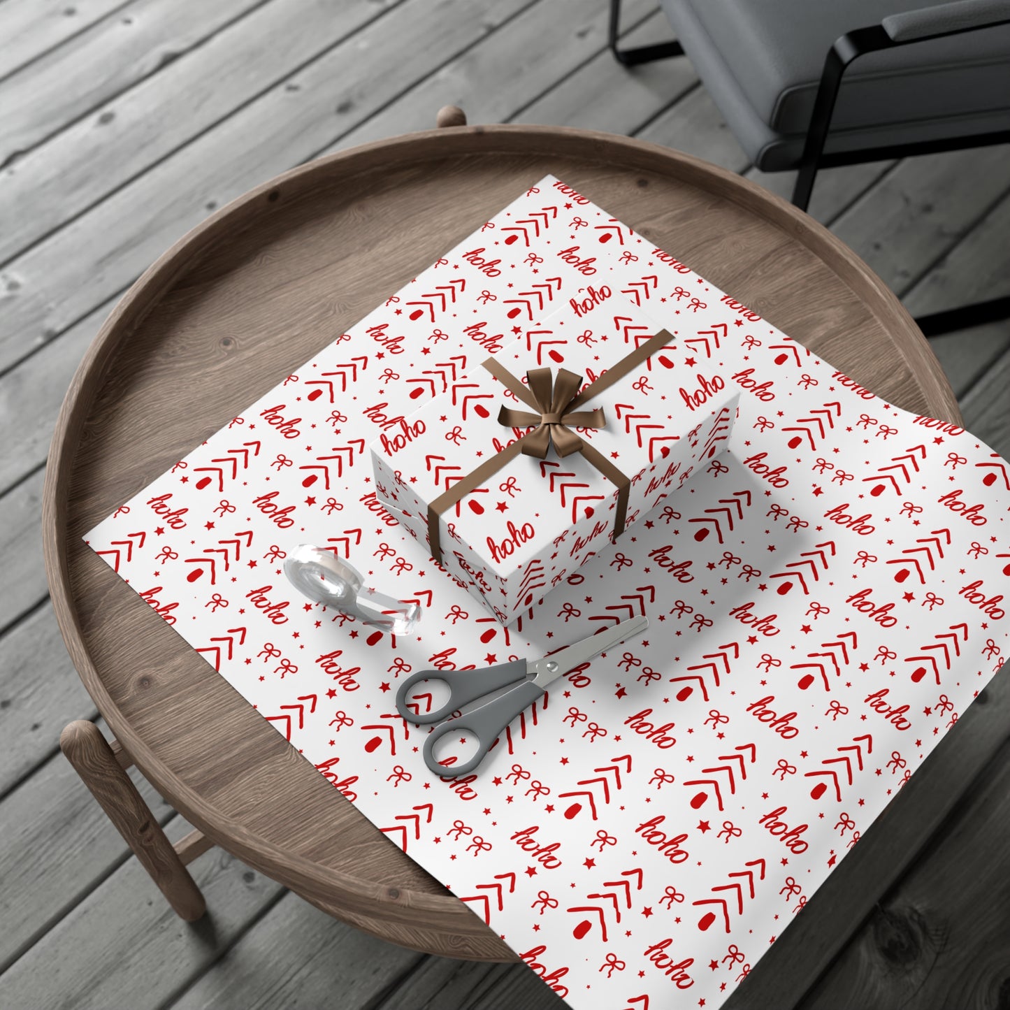 Red HoHo Christmas Wrapping Paper