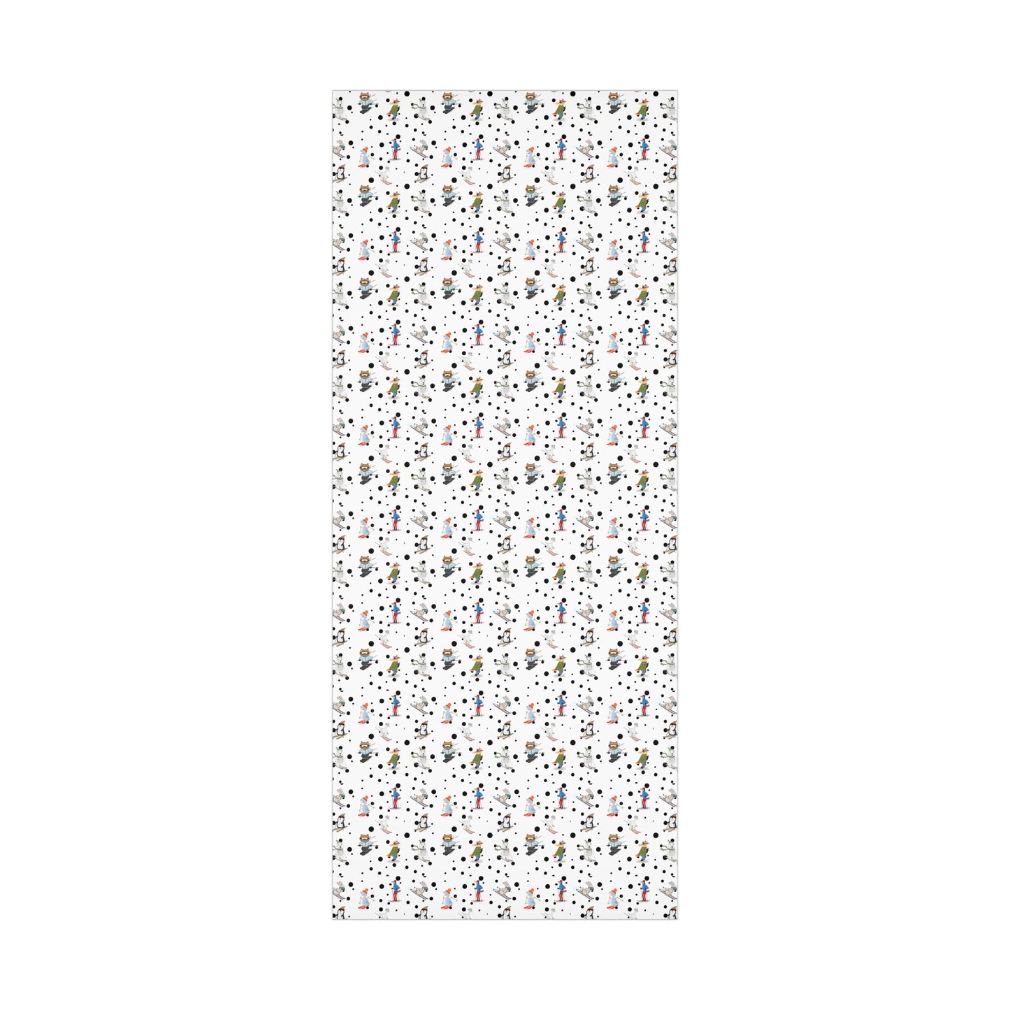 Skiing Animals Christmas Wrapping Paper