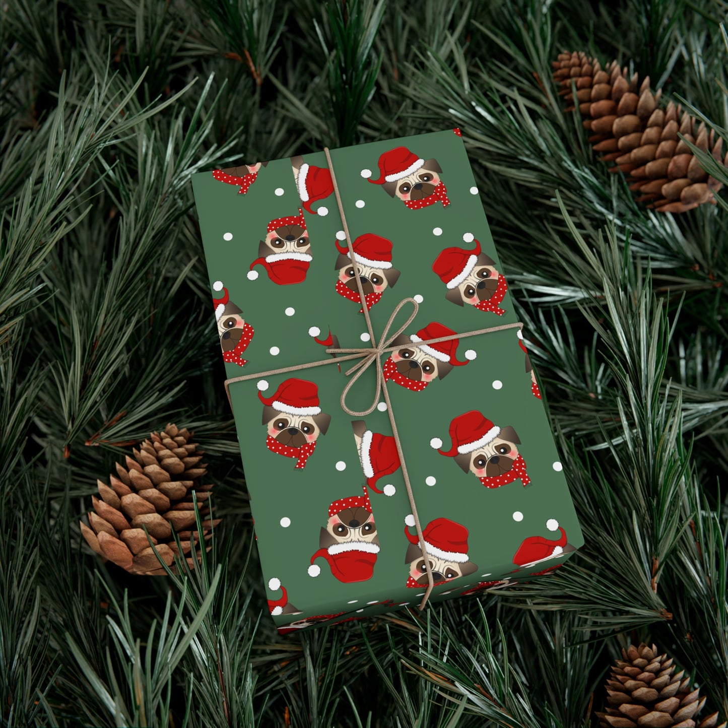 Santa-Pug Christmas Wrapping Paper