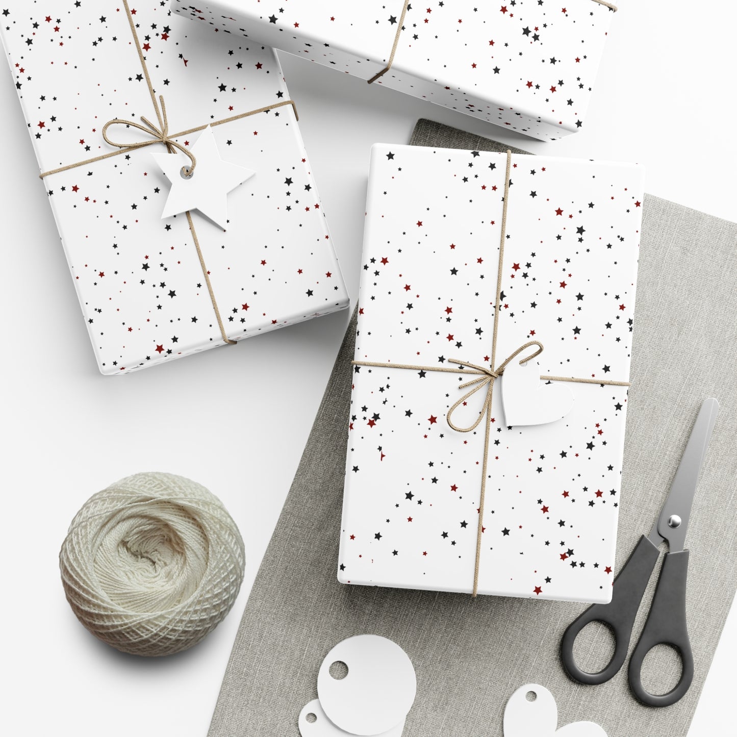 Red Starry Sky Christmas Wrapping Paper