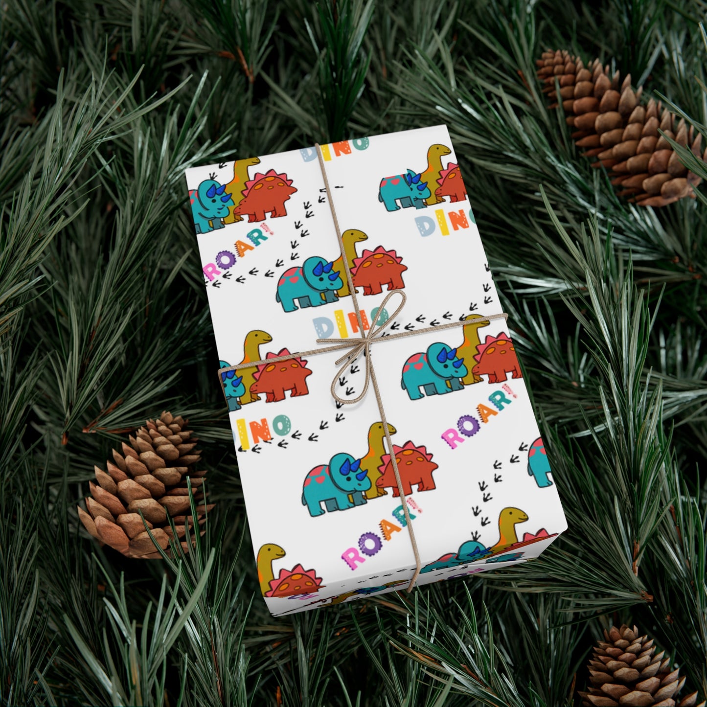 Dinos Roar Christmas Wrapping Paper