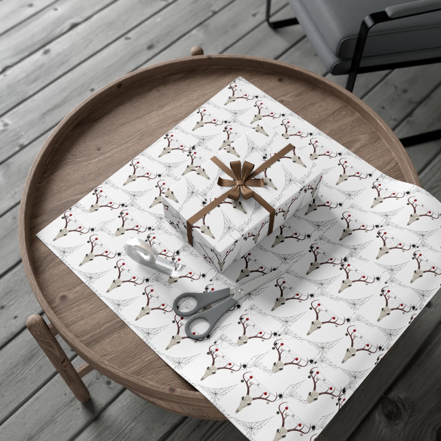 Spooky Reindeer Christmas Wrapping Paper