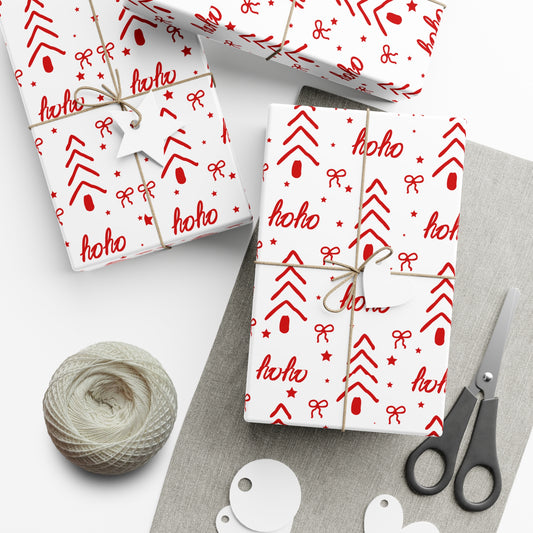 Red HoHo Christmas Wrapping Paper