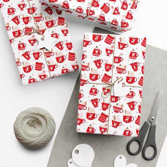 Holiday Mugs Christmas Wrapping Paper