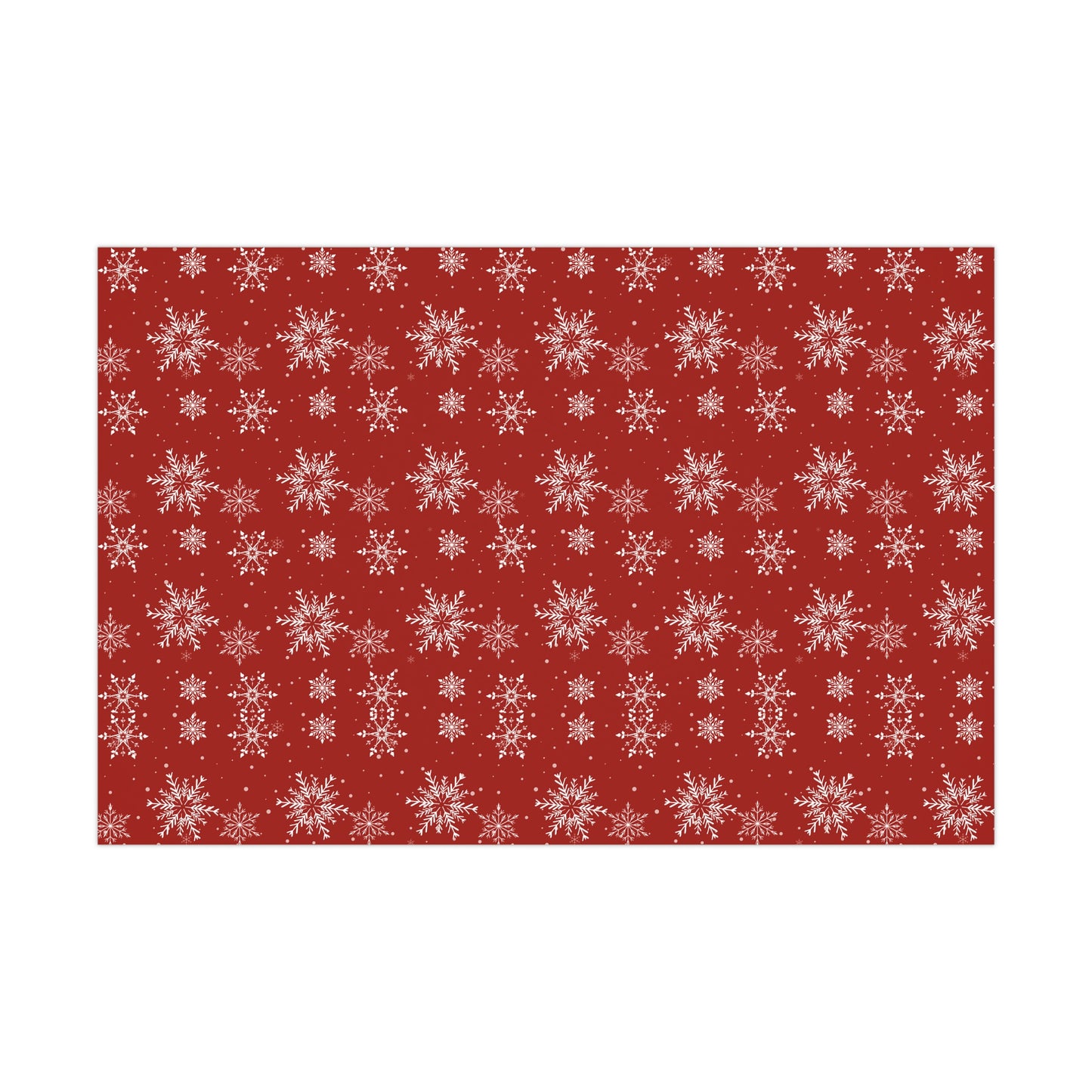 Red Snowflakes Christmas Wrapping Paper