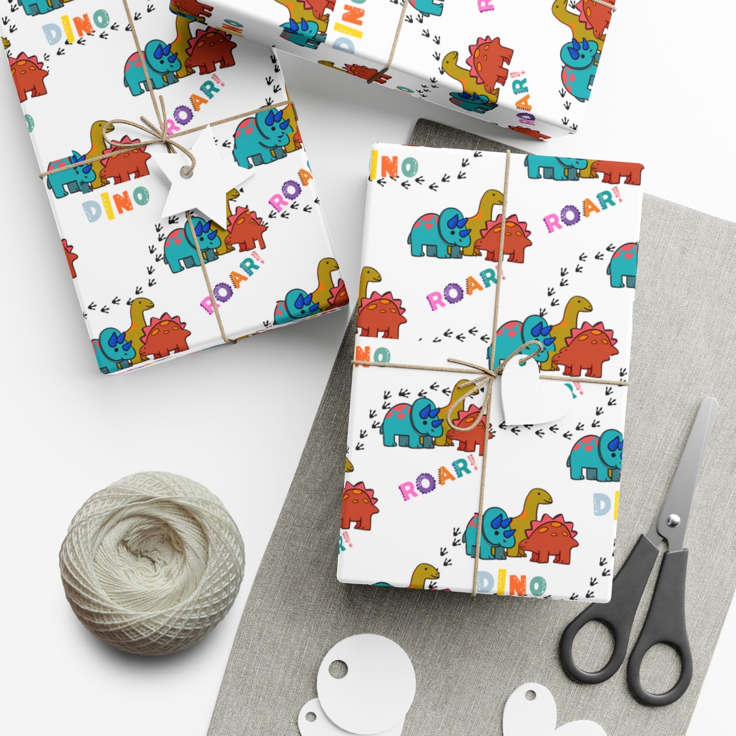 Dinos Roar Christmas Wrapping Paper