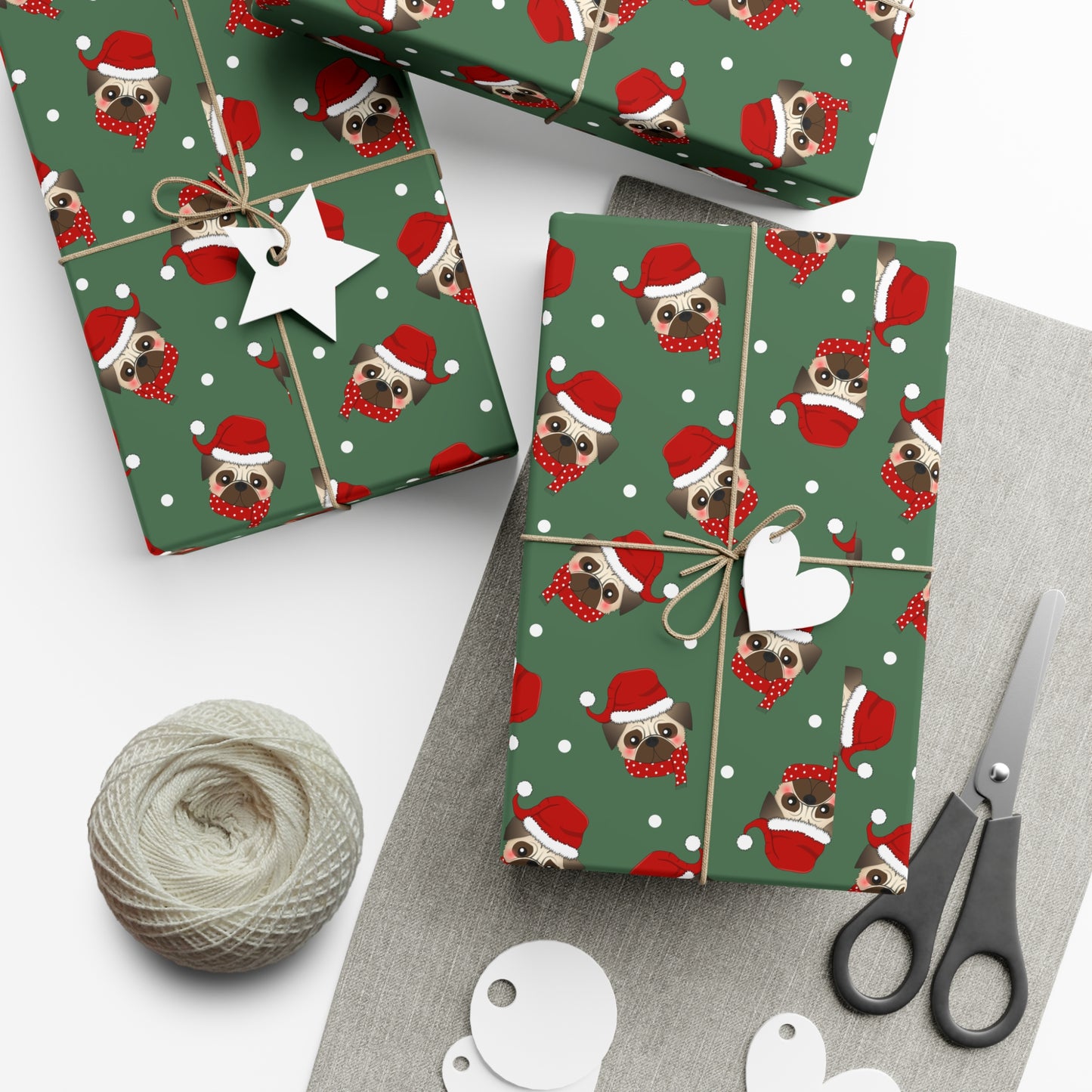 Santa-Pug Christmas Wrapping Paper