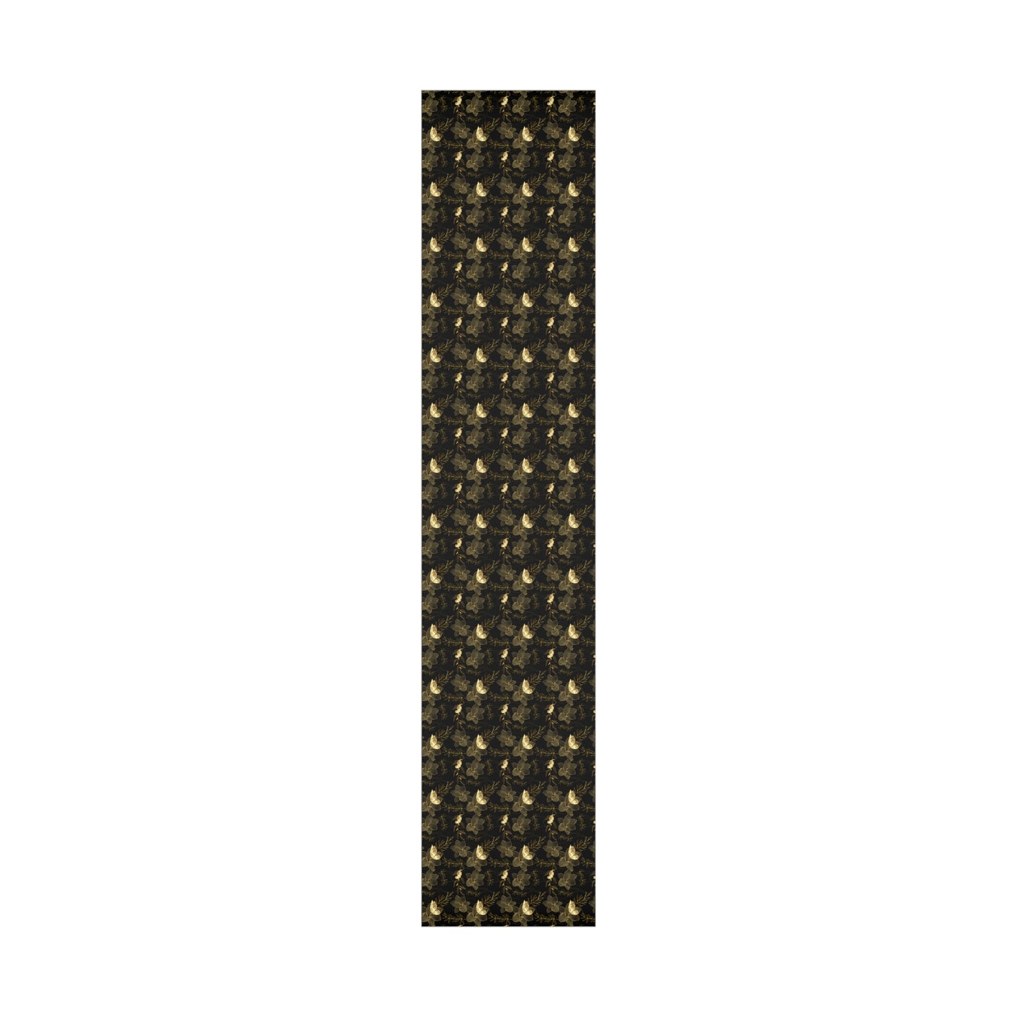 Gold Flowers Christmas Wrapping Paper