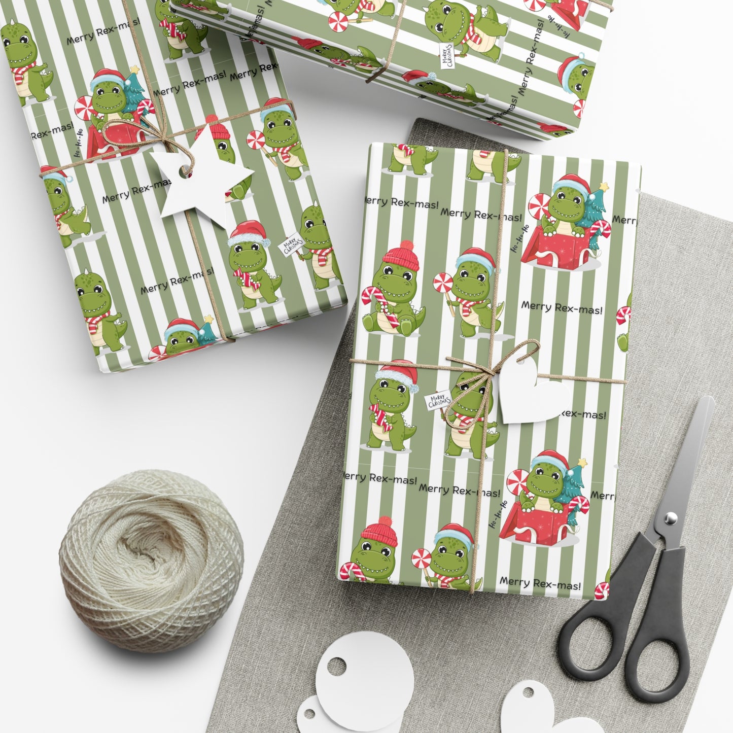 Merry T-Rex Christmas Wrapping Paper