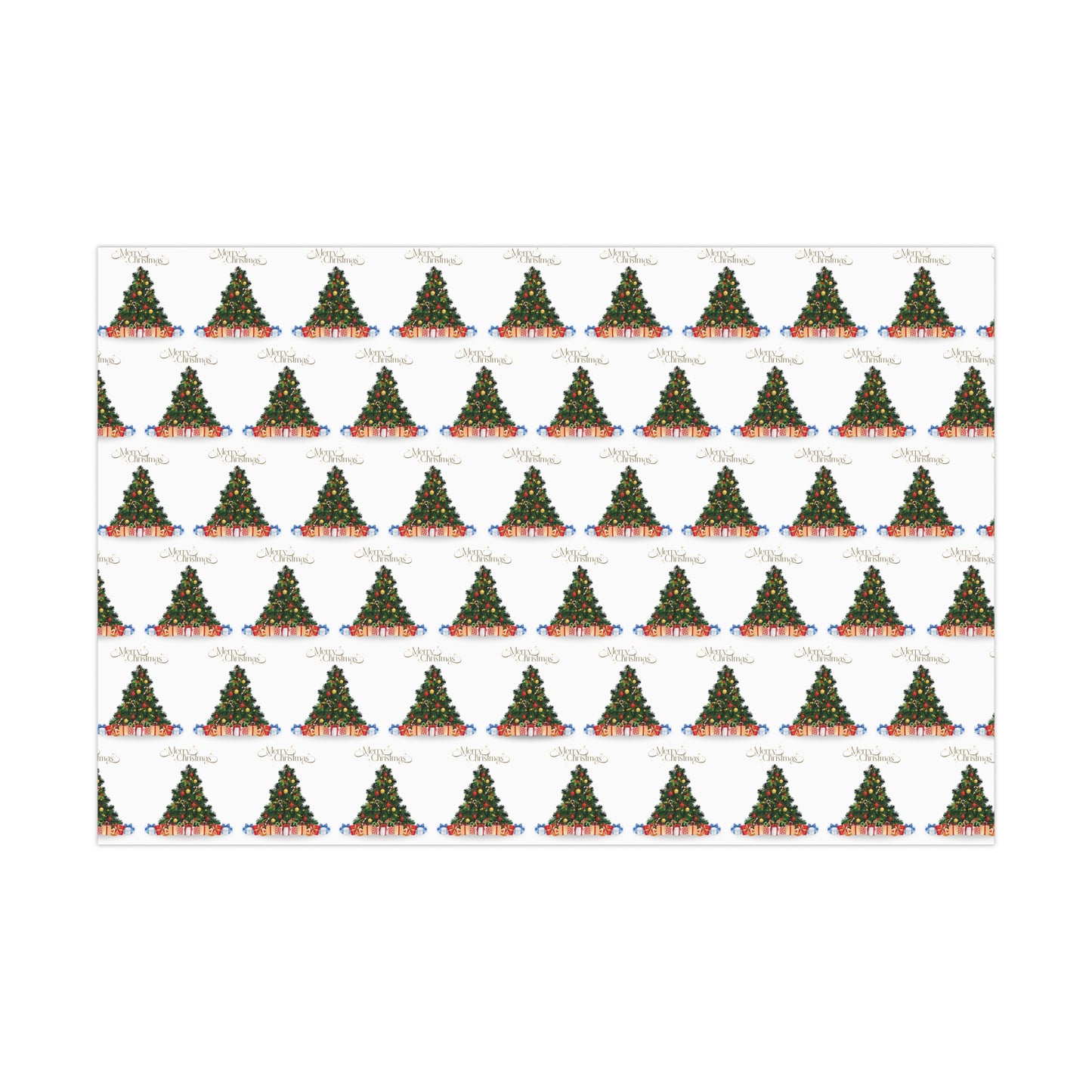 Merry Christmas Tree Christmas Wrapping Paper