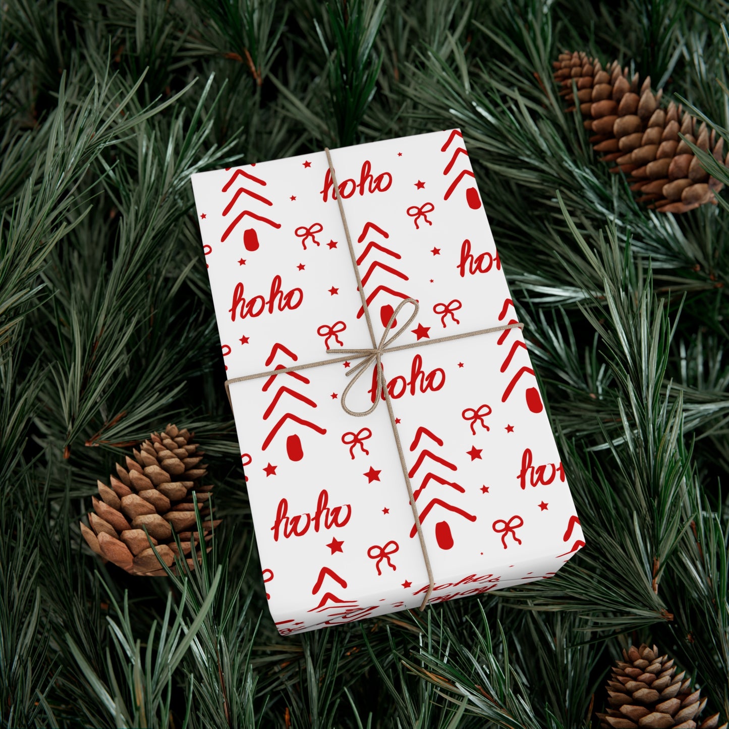 Red HoHo Christmas Wrapping Paper