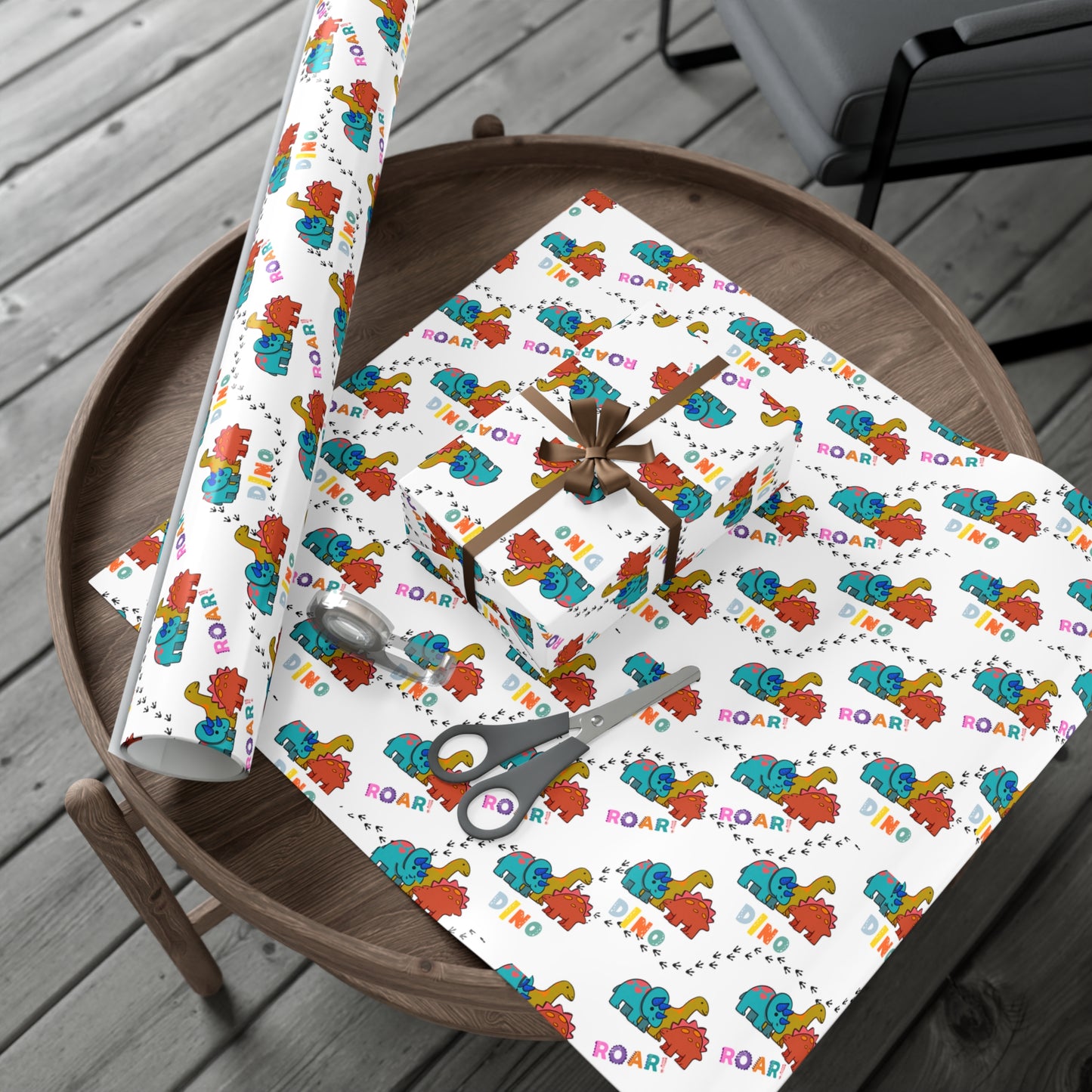 Dinos Roar Christmas Wrapping Paper