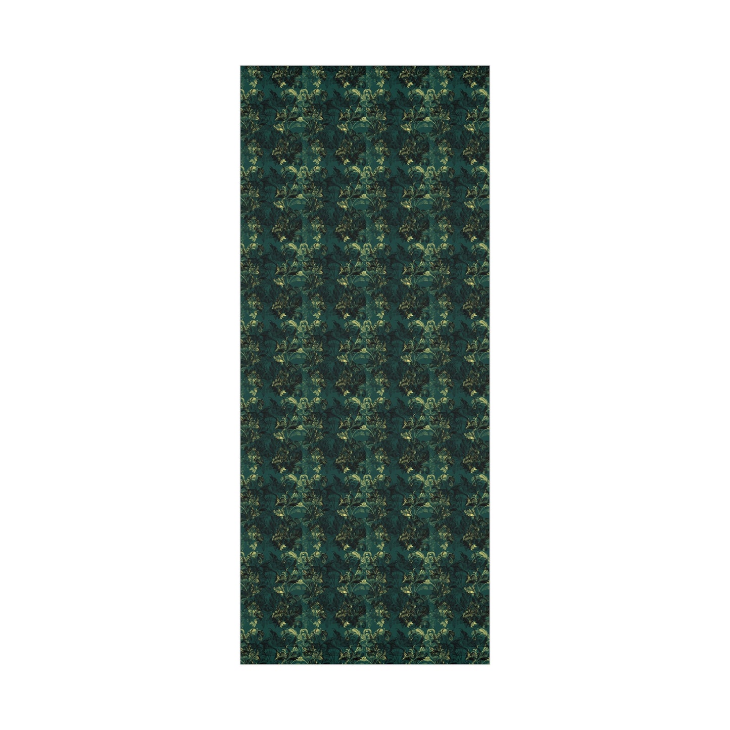 Emerald Abstract Waves Christmas Wrapping Paper